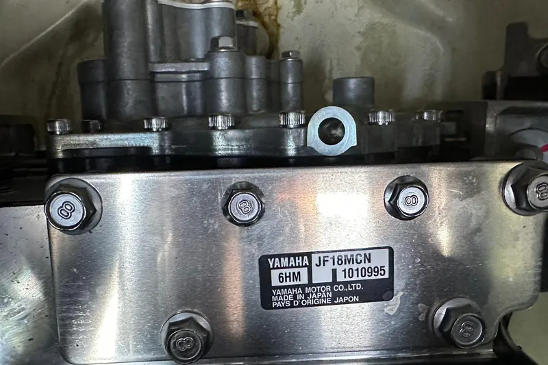 Slide: The Image of Close-up of Yamaha WaveRunner FX Cruiser HO 2021 engine. - 22