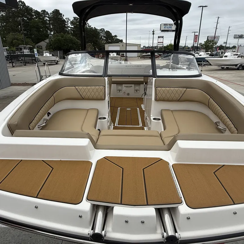 Slide: The Image of Interior of 2025 Bayliner D22I with luxurious seating and modern design. - 28