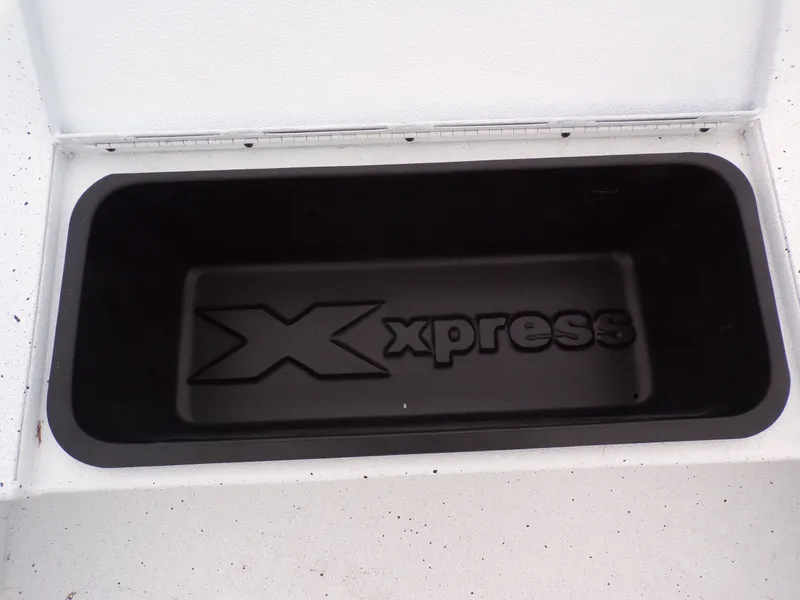 Slide: The Image of Xpress SW20B 2026 boat compartment with logo. - 7