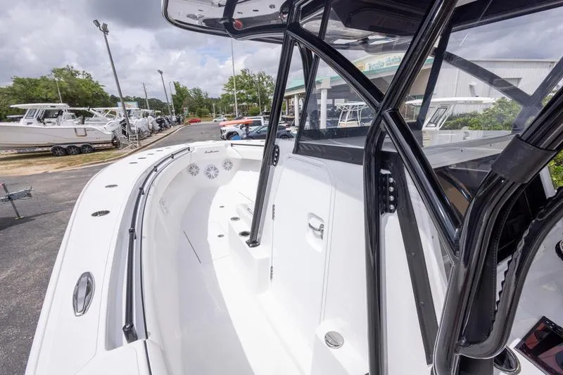 Slide: The Image of 2026 SeaHunter 33 Tournament boat interior with sleek design and modern features. - 36