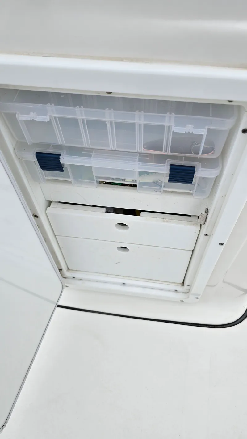 Slide: The Image of Storage compartment in Tidewater 280 CC Adventure boat, 2018 model. - 14