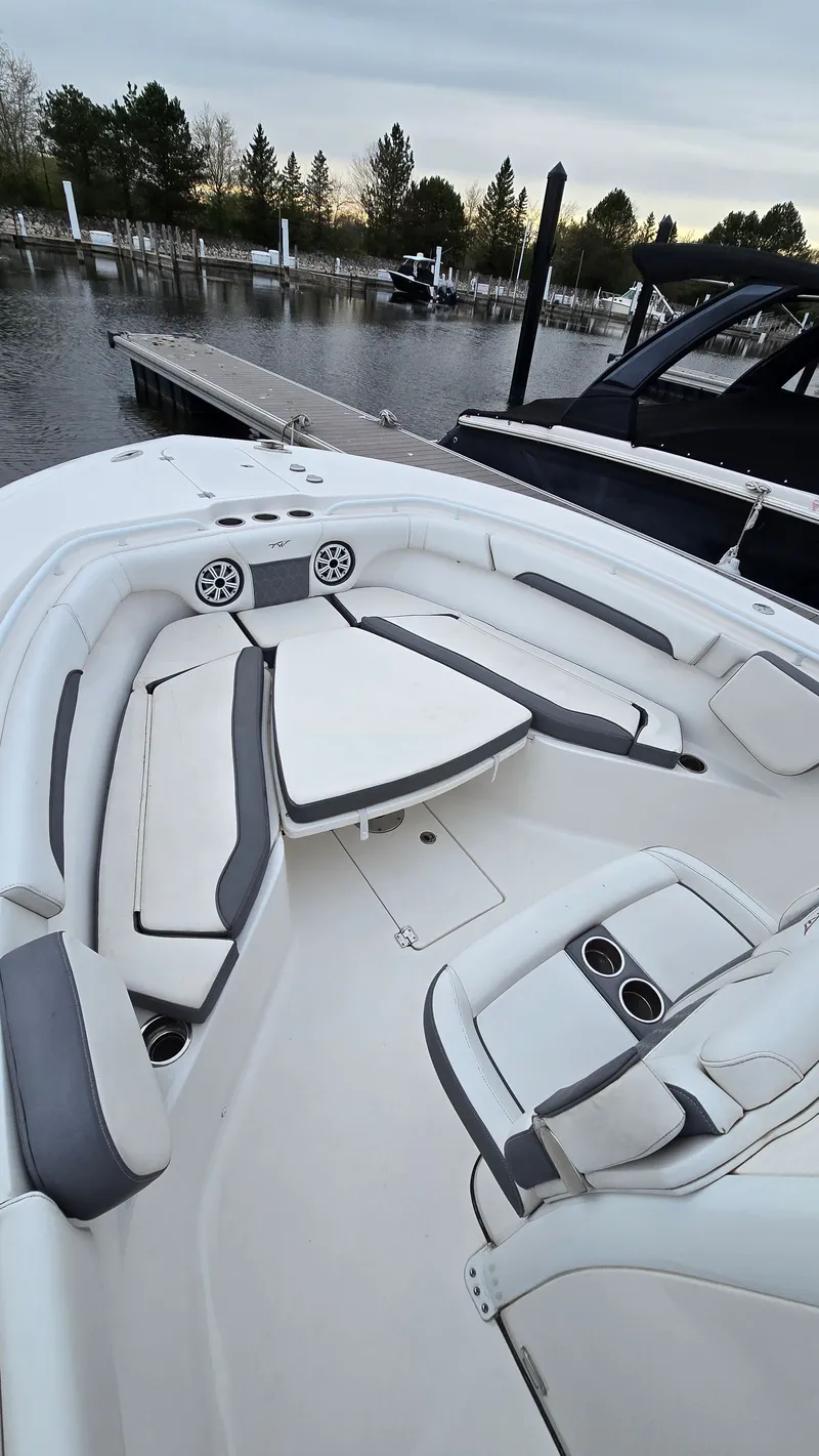 Slide: The Image of Interior view of 2018 Tidewater 280 CC Adventure boat. - 8
