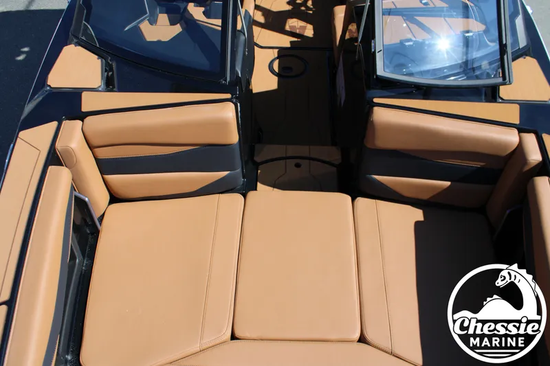 Slide: The Image of Interior of a 2026 Axis A225 boat with beige upholstery. - 25