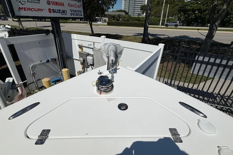 Slide: The Image of Sea Pro 242 Center Console 2026 on a boat deck. - 23