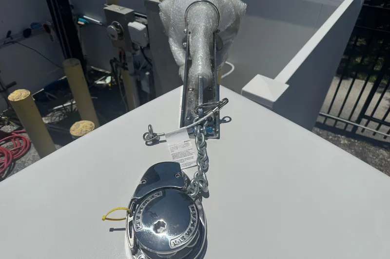 Slide: The Image of Close-up of anchor system on a Sea Pro 242 Center Console boat. - 40