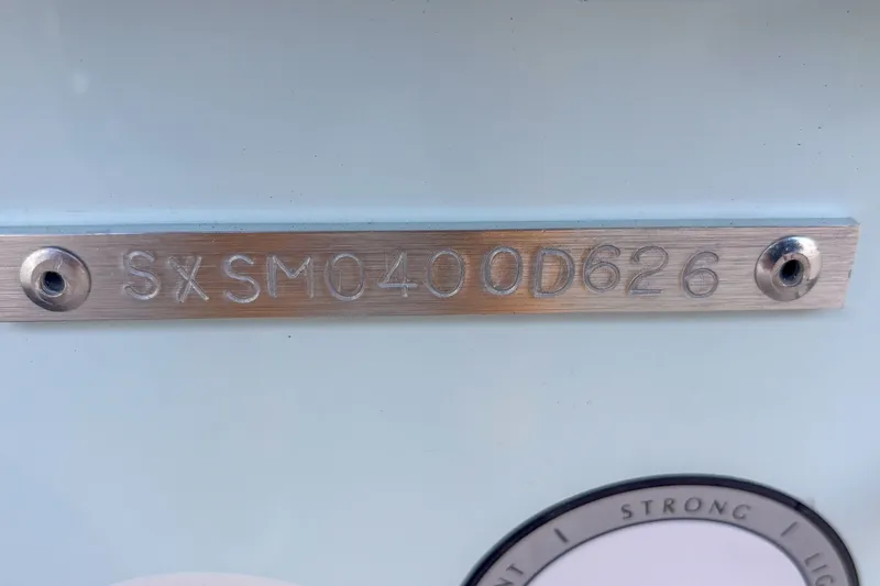 Slide: The Image of Serial number plate of 2026 Sea Hunt Ultra 219. - 6