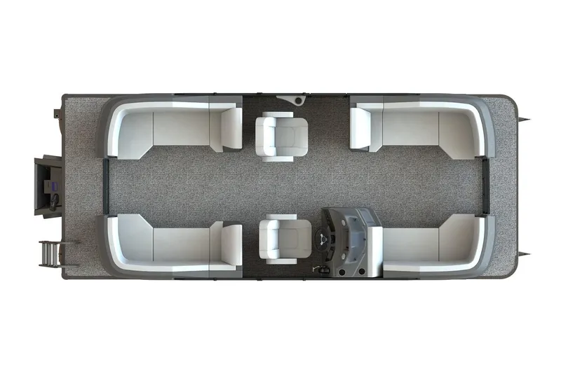 Slide: The Image of Manufacturer Provided Image: Top view of 2026 Starcraft VX 22 R DH pontoon boat interior layout. - 19