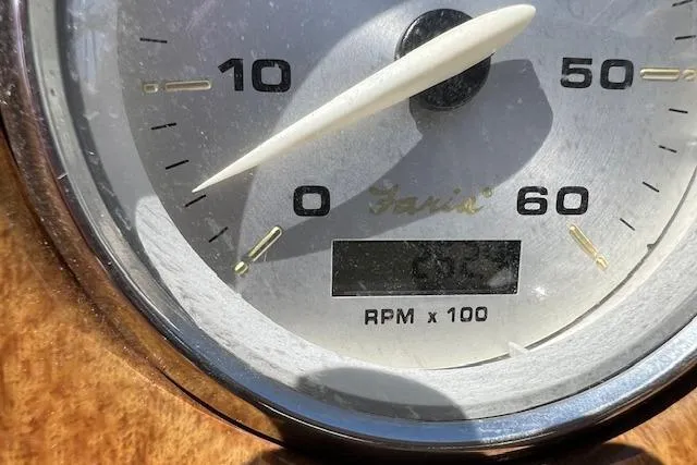 Slide: The Image of Close-up of 2007 Rinker Fiesta Vee 250 tachometer showing RPM gauge. - 15