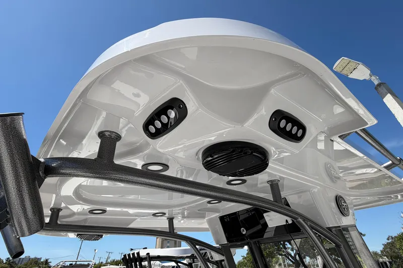 Slide: The Image of 2026 Sea Pro 262 DLX boat roof with speakers. - 4
