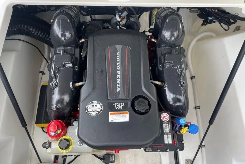 Slide: The Image of Volvo Penta 430 V8 engine in 2023 Cobalt R8 Surf boat. - 16