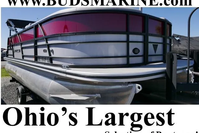 Slide: The Image of 2023 Trifecta C Series pontoon boat at Bud's Marine, Ohio's largest selection. - 1