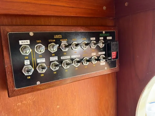 Slide: The Image of Control panel of 1983 Prout 37 Snow Goose. - 15