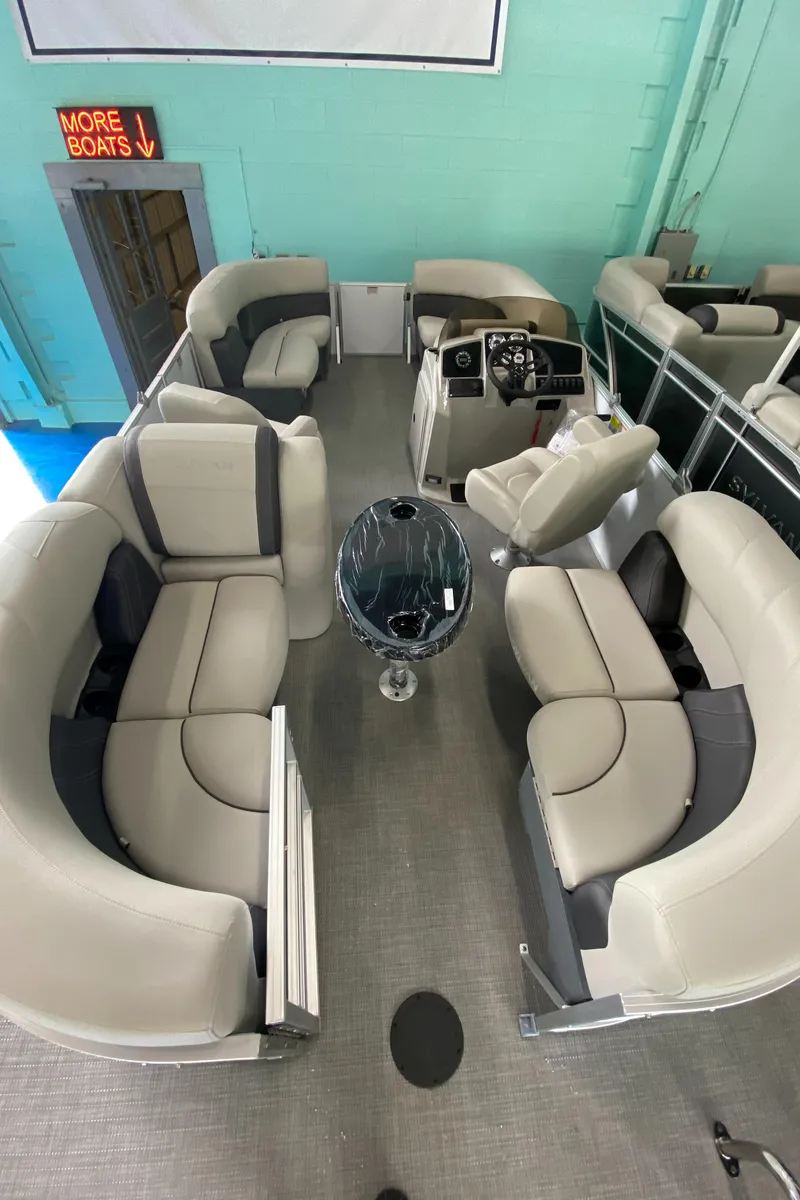 Slide: The Image of Interior view of 2023 Sylvan Mirage 820 LZ pontoon boat. - 13