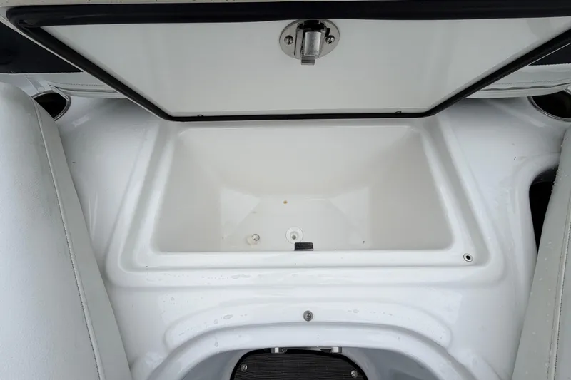 Slide: The Image of 2023 Four Winns HD5 OB boat ladder and storage compartment detail. - 10