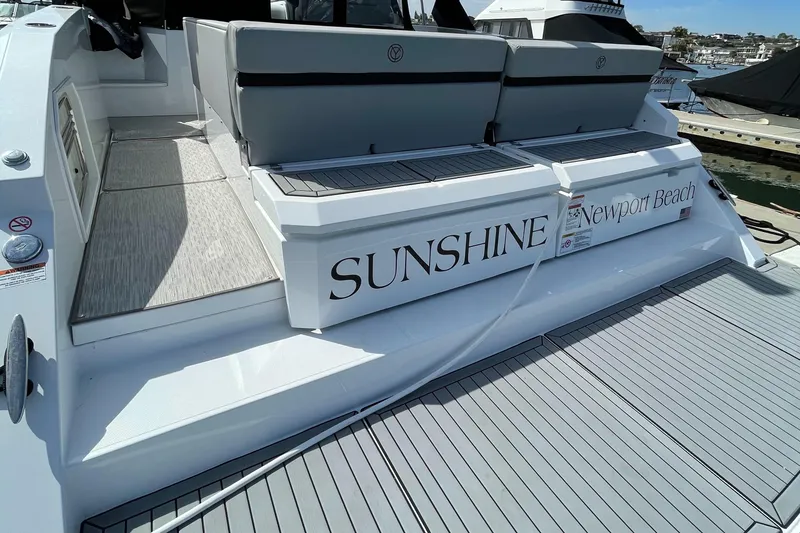 Slide: The Image of Rear view of 2020 Cruisers Yachts 390 Express Coupe in Newport Beach. - 7