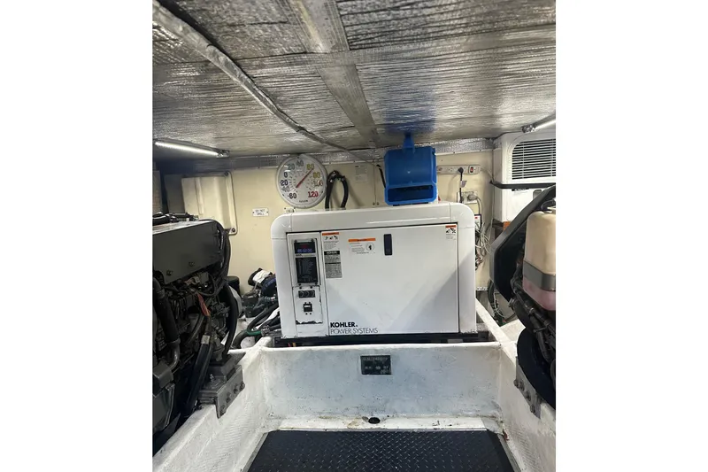 Slide: The Image of Engine room of 2008 Luhrs 36 Convertible with Kohler power system. - 5
