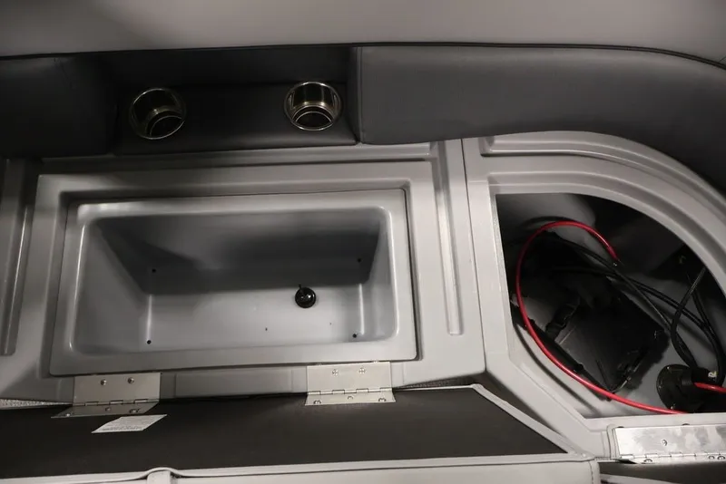 Slide: The Image of Interior storage compartments of a 2026 Bentley Pontoons 200 LE CW boat. - 26