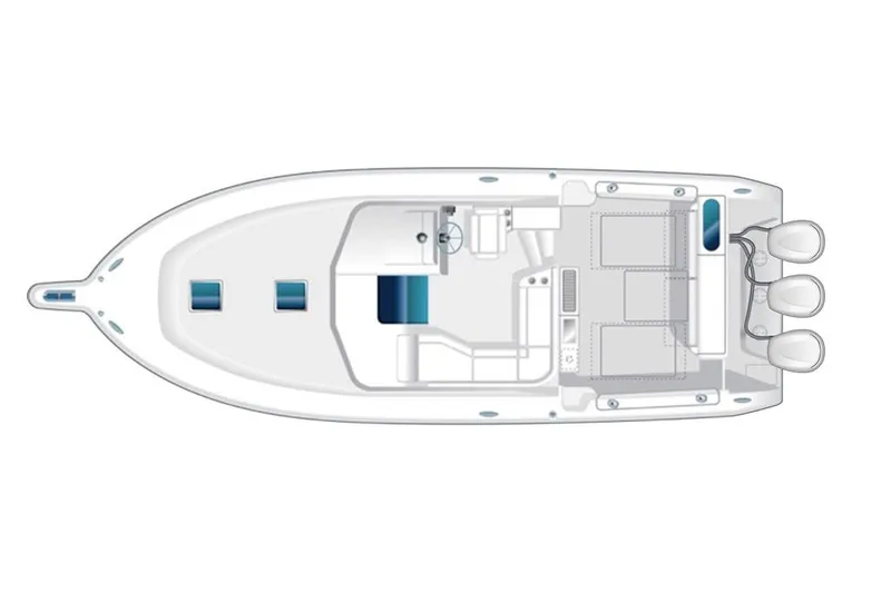 Slide: The Image of Manufacturer Provided Image: Top view of 2021 Pursuit OS 385 Offshore boat layout. - 78