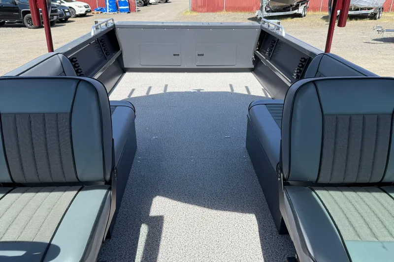Slide: The Image of Interior view of 2026 Alumaweld Intruder 22 boat with spacious seating. - 16