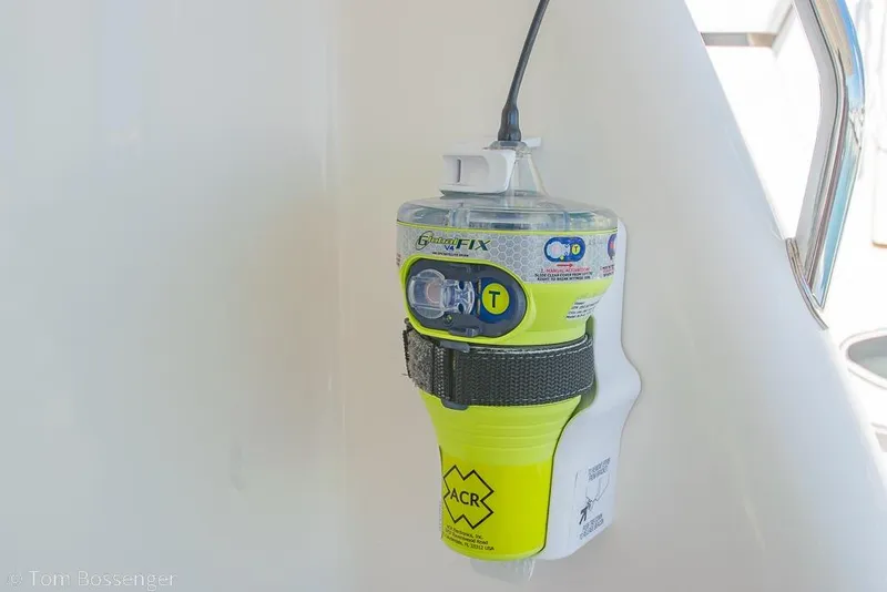 Slide: The Image of Emergency beacon mounted on a 2005 Sea Ray 420 Sedan Bridge yacht. - 36