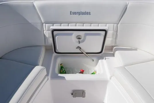 Slide: The Image of Manufacturer Provided Image: 2019 Everglades 340 Dual Console boat with built-in cooler and seating. - 11