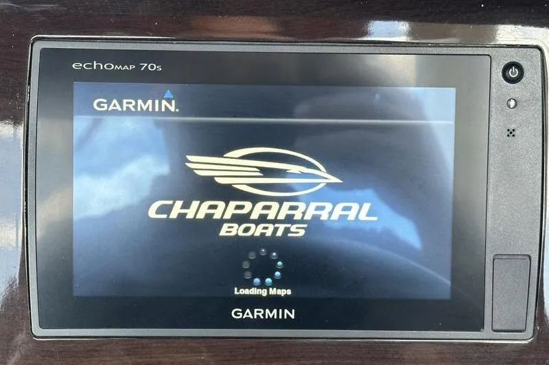 Slide: The Image of Garmin echomap 70s displaying Chaparral Boats logo on 2015 Chaparral 257 SSX. - 17