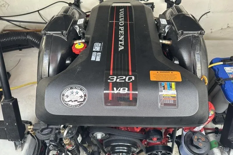 Slide: The Image of Volvo Penta 320 V8 engine in a 2015 Chaparral 257 SSX boat. - 35