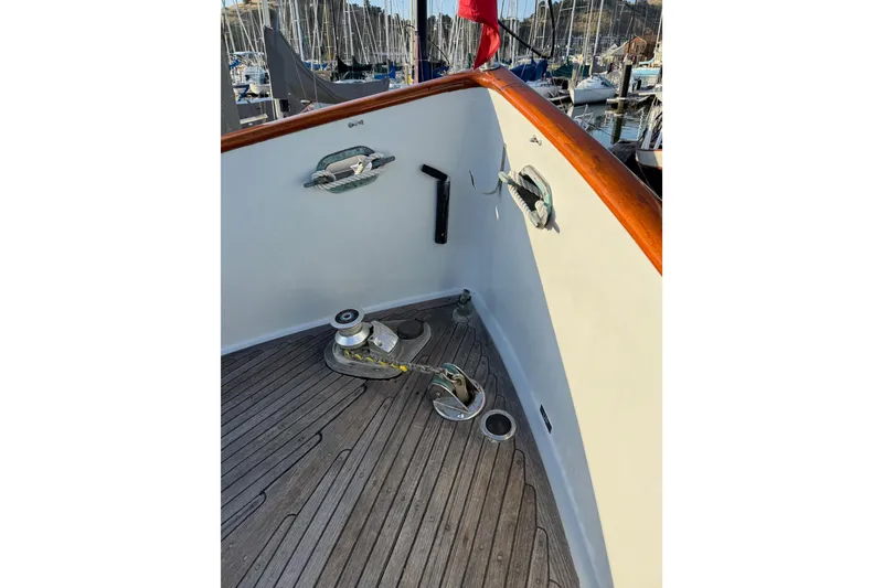 Slide: The Image of Deck of 1987 Lord Nelson Victory Tug with winch and mooring equipment. - 6