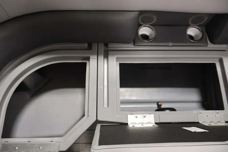 Slide: The Image of Interior storage compartments of 2026 Bentley Pontoons 220 Navigator boat. - 17