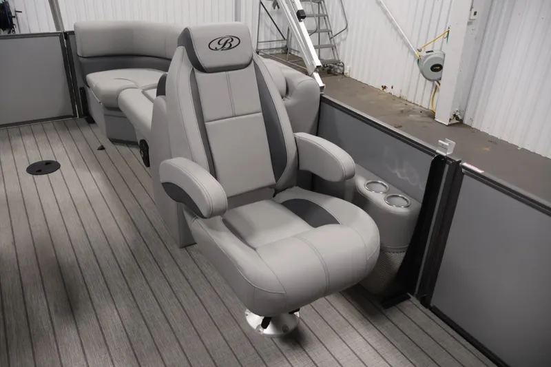 Slide: The Image of 2026 Bentley Pontoons 220 Navigator interior with luxurious seating and modern design. - 30