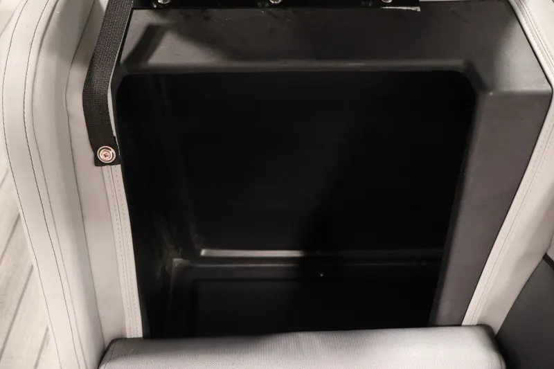 Slide: The Image of Storage compartment in 2026 Bentley Pontoons 220 Navigator boat, featuring sleek interior design. - 36