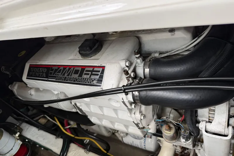 Slide: The Image of Volvo Penta TAMD 63 engine in a 2004 Wellcraft 330 Coastal boat. - 26
