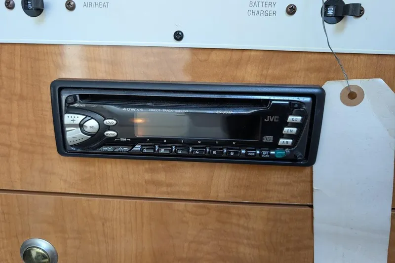 Slide: The Image of JVC stereo system in 2002 Maxum 2700 SCR boat interior. - 38
