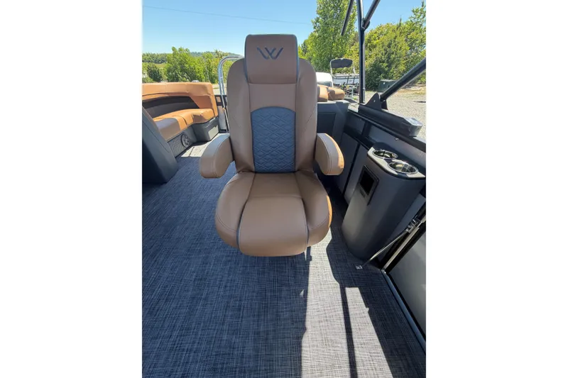 Slide: The Image of Luxurious seating on the 2026 Whisper V23 RLS boat, featuring premium materials and design. - 26