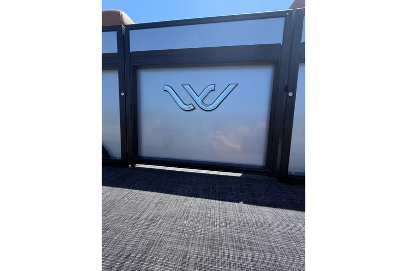 Slide: The Image of 2026 Whisper V23 RLS boat railing with logo, featuring sleek design and modern aesthetics. - 8