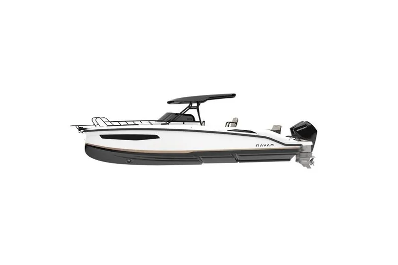 Slide: The Image of Navan S30 2026 motorboat, modern design, side view. - 18