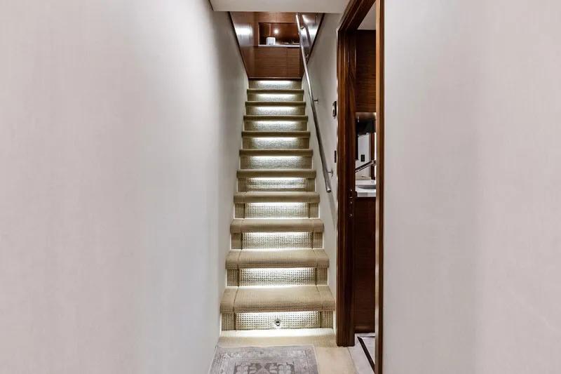 Slide: The Image of Stairs from Galley down to crew quarters - 85