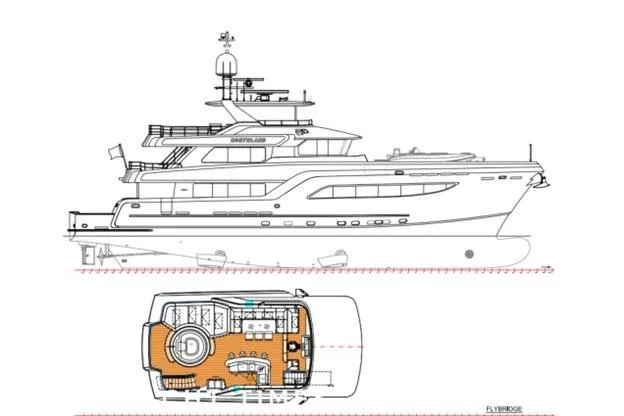 Slide: The Image of Line drawing and Flybridge GA - 97