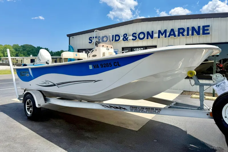 The Image of 2019 Carolina Skiff 198 DLV boat on trailer at Stroud & Son Marine. - 1