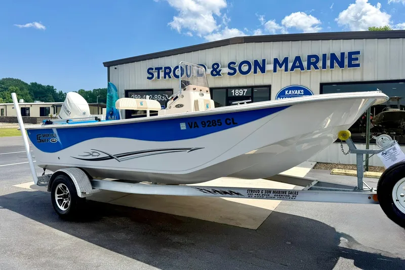 Slide: The Image of 2019 Carolina Skiff 198 DLV boat on trailer at Stroud & Son Marine. - 4