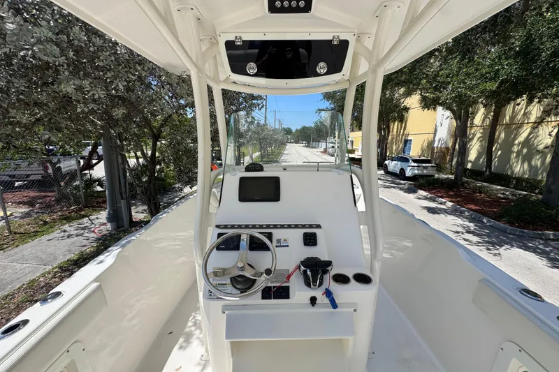 Slide: The Image of 2022 Century 2600 Center Console boat with modern helm and navigation equipment. - 7