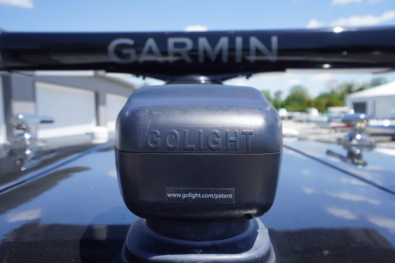 Slide: The Image of 2024 Tidewater 320 CC Adventure featuring Golight and Garmin equipment. - 60