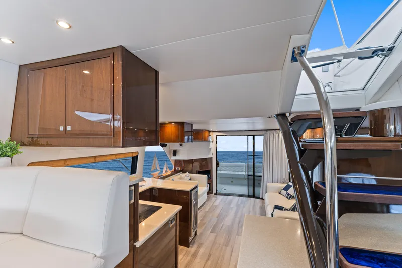 Slide: The Image of Luxurious interior of a 2007 Marquis 55 LS yacht with ocean view. - 38