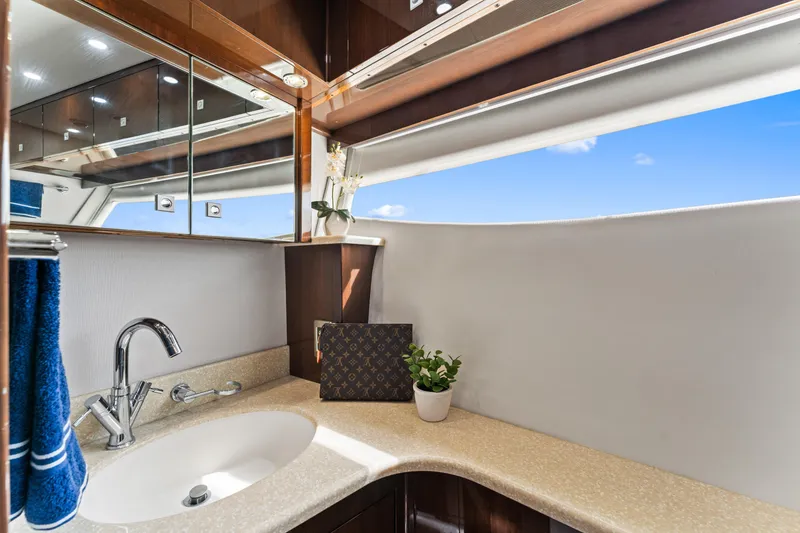 Slide: The Image of Luxurious bathroom interior of 2007 Marquis 55 LS yacht with elegant fixtures and decor. - 60