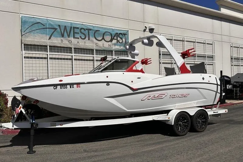 The Image of 2023 MB SPORTS F22 Tomcat Alpha boat on trailer at West Coast Boat Center. - 1