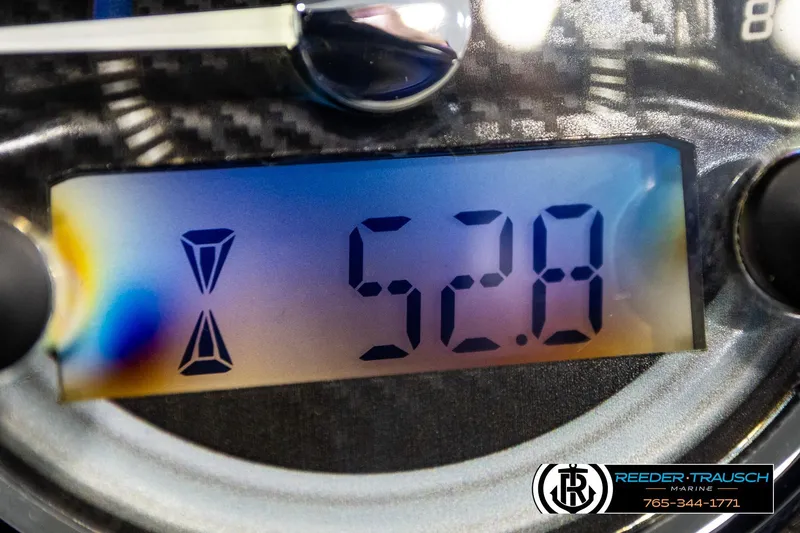 Slide: The Image of Close-up of Avalon LSZ CRB 2024 dashboard displaying 52.8 hours. - 34