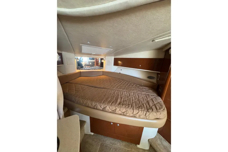 Slide: The Image of Compact sink and faucet in 2010 Searay 330 Sundancer yacht interior. - 33