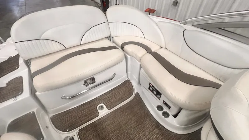 Slide: The Image of Interior of 2013 Cruisers Yachts 258 Sport Series with white seating. - 15