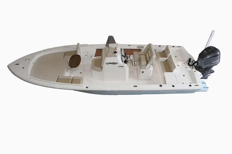 Slide: The Image of Manufacturer Provided Image: 2022 Pathfinder 2600 TRS boat with outboard motor, top view. - 19