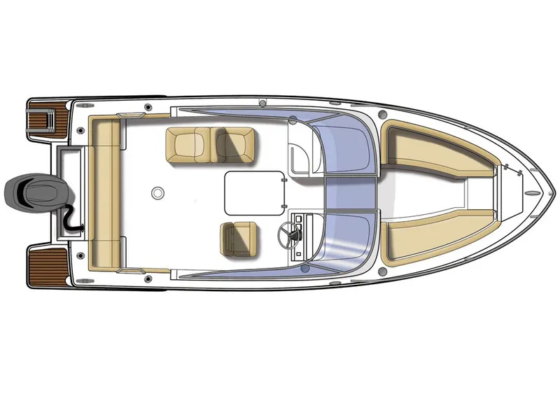 Slide: The Image of Manufacturer Provided Image: Top view of 2019 Scout 225 Dorado boat layout. - 18